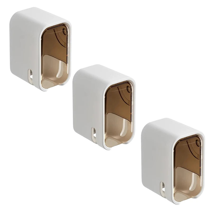 Portacepillos de Pared con Tapa Abatible Antipolvo