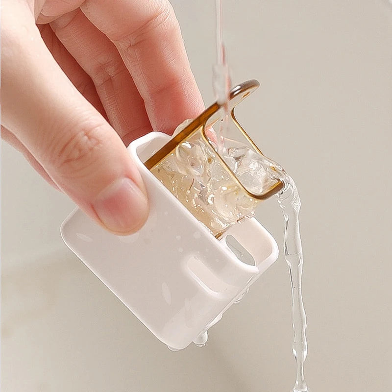 Portacepillos de Pared con Tapa Abatible Antipolvo