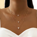 Collar Choker Multicapa con Dije de Circonia para Mujer