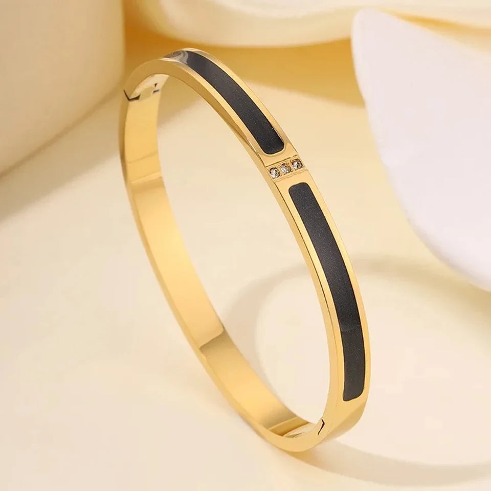 Set de Pulseras de Acero Inoxidable con Circonia para Mujer