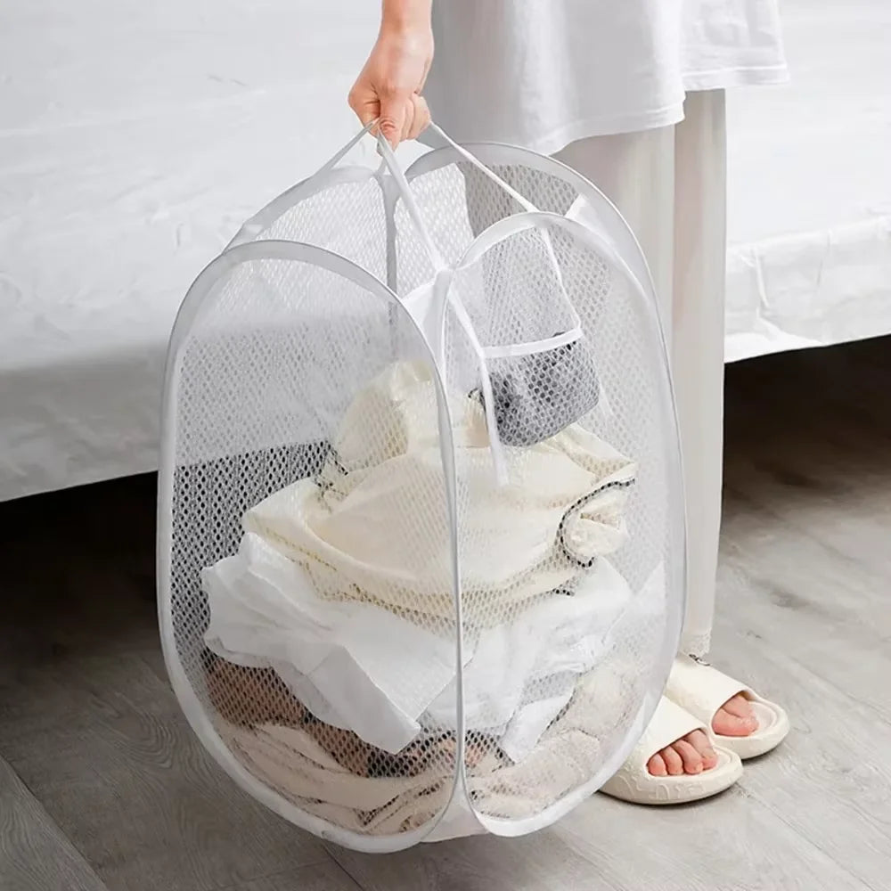 Canasto Plegable Ventilado para Ropa, Gran Capacidad