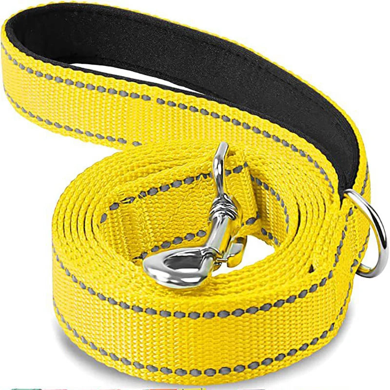 Correa para Perro Reflectante con Cinta de Seguridad para Paseo y Entrenamiento