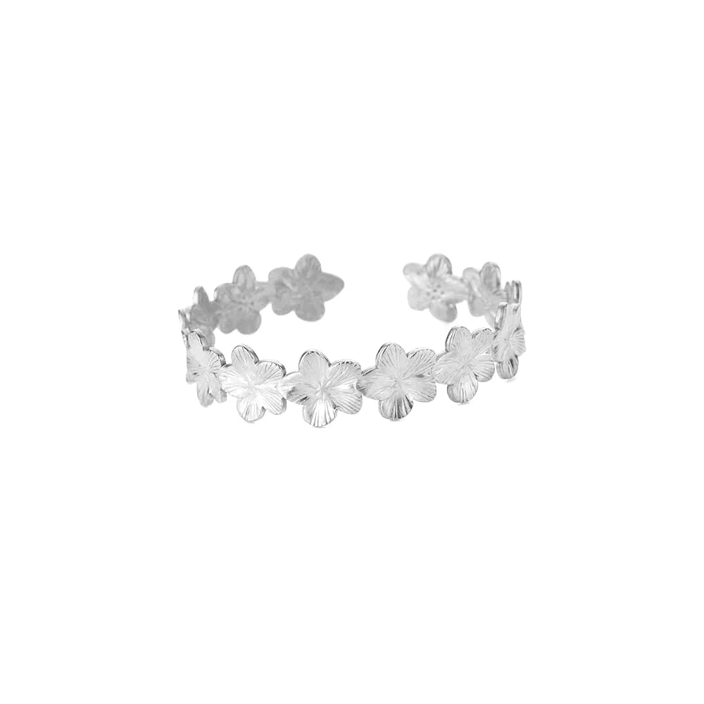 Pulsera Brazalete Abierta de Acero Inoxidable Dorado con Diseño Clásico