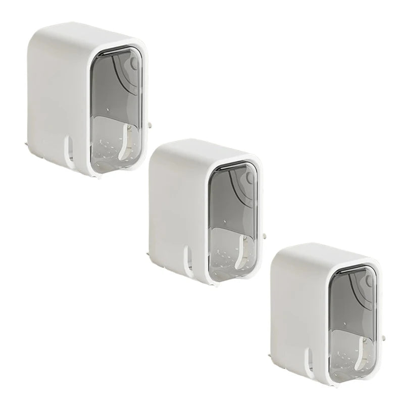 Portacepillos de Pared con Tapa Abatible Antipolvo