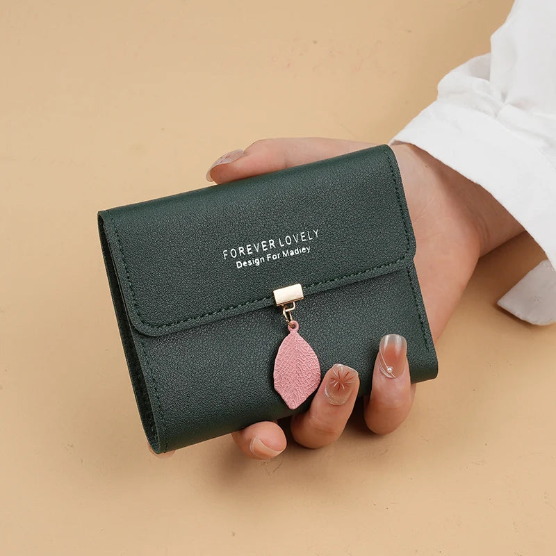 Billetera Trifold para Mujer con Monedero y Tarjetero Minimalista