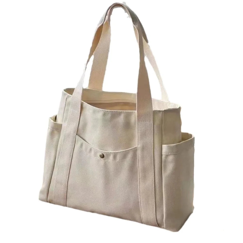 Bolso Bandolera de Lona Gran Capacidad para Oficina y Universidad