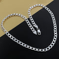 Collar de Cadena Plana 6mm en Plata de Ley 925, Unisex