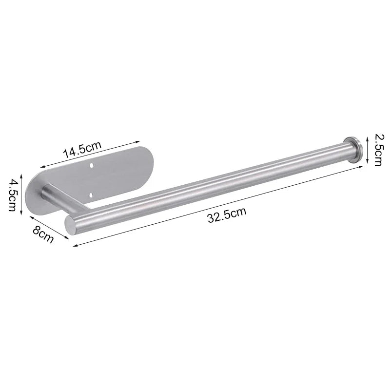 Portarrollos de Pared Autoadhesivo de Acero Inoxidable para Cocina y Baño