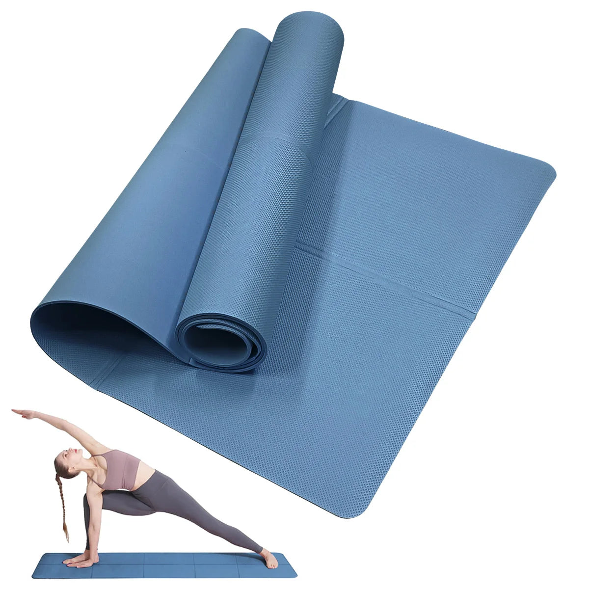 Mat de Yoga Antideslizante EVA 4mm para Fitness y Pilates