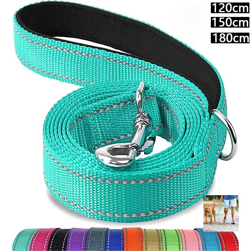 Correa para Perro Reflectante con Cinta de Seguridad para Paseo y Entrenamiento