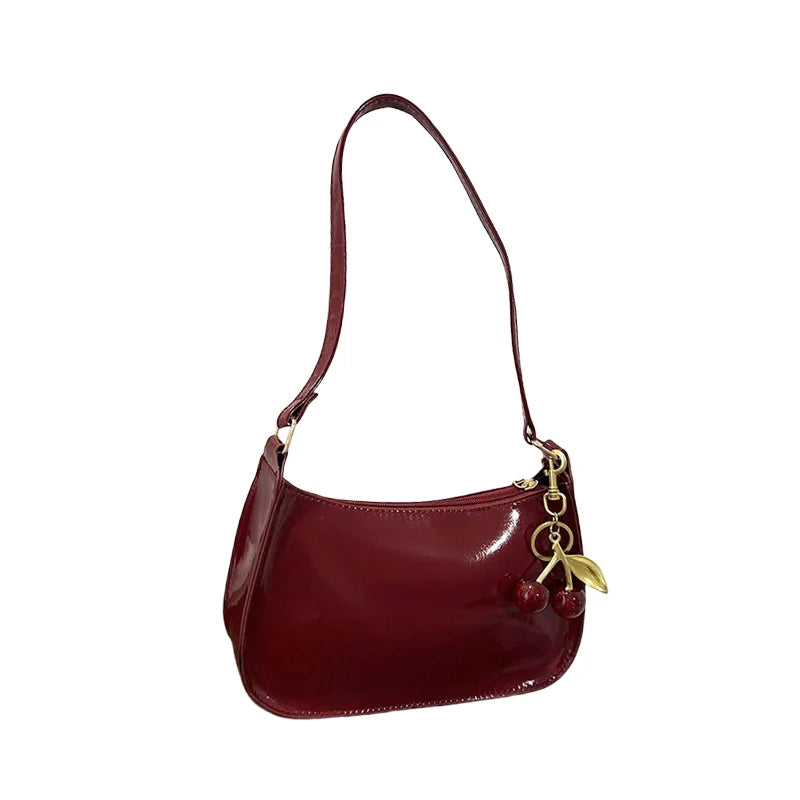 Bandolera de Mujer en Cuero PU con Dije de Cereza
