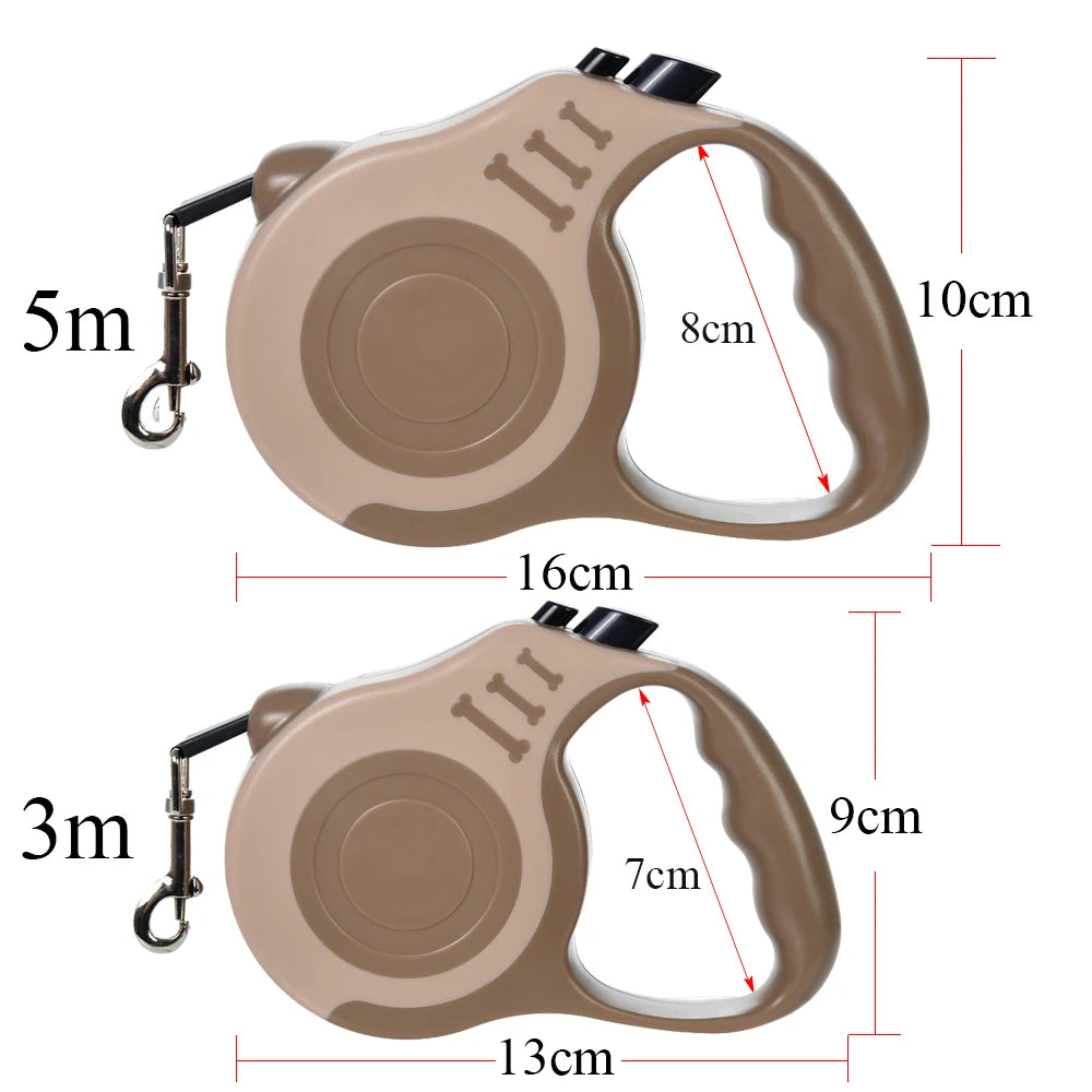 Correa Retráctil para Perros de Nylon Resistente 3 m / 5 m