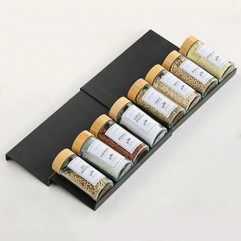 Organizador de especias para cajón, 4 niveles ajustables, para frascos y botellas de condimentos