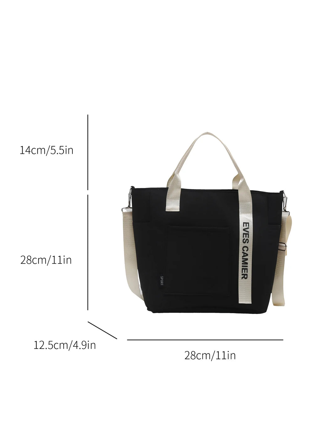 Bandolera de Nylon Impermeable para Mujer, Gran Capacidad y Liviana