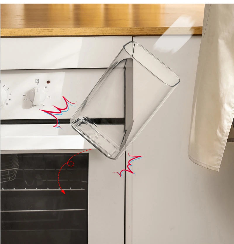 Frasco Hermético de Plástico Transparente para Pasta y Granos