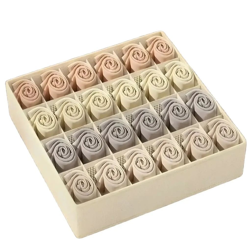 Organizador de Cajones Plegable para Ropa Interior, Corpiños y Medias