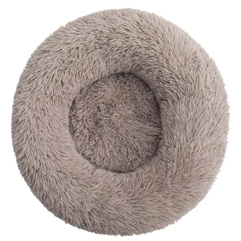 Cama Redonda de Peluche Suave para Perros y Gatos, 6 Tamaños