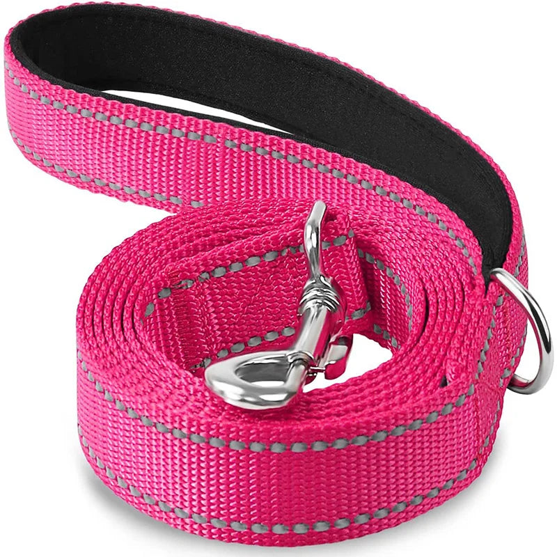 Correa para Perro Reflectante con Cinta de Seguridad para Paseo y Entrenamiento
