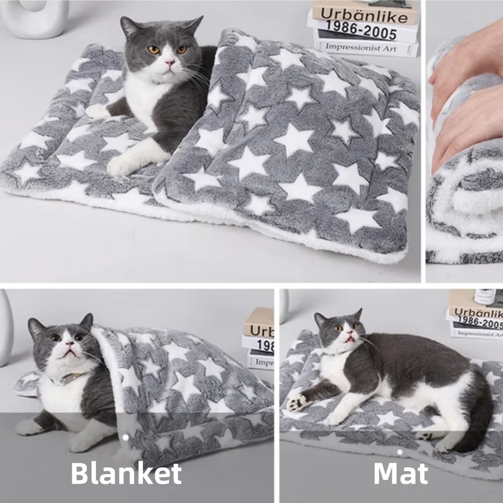 Colchoneta Acolchada Cálida y Suave para Gatos y Perros Pequeños y Medianos