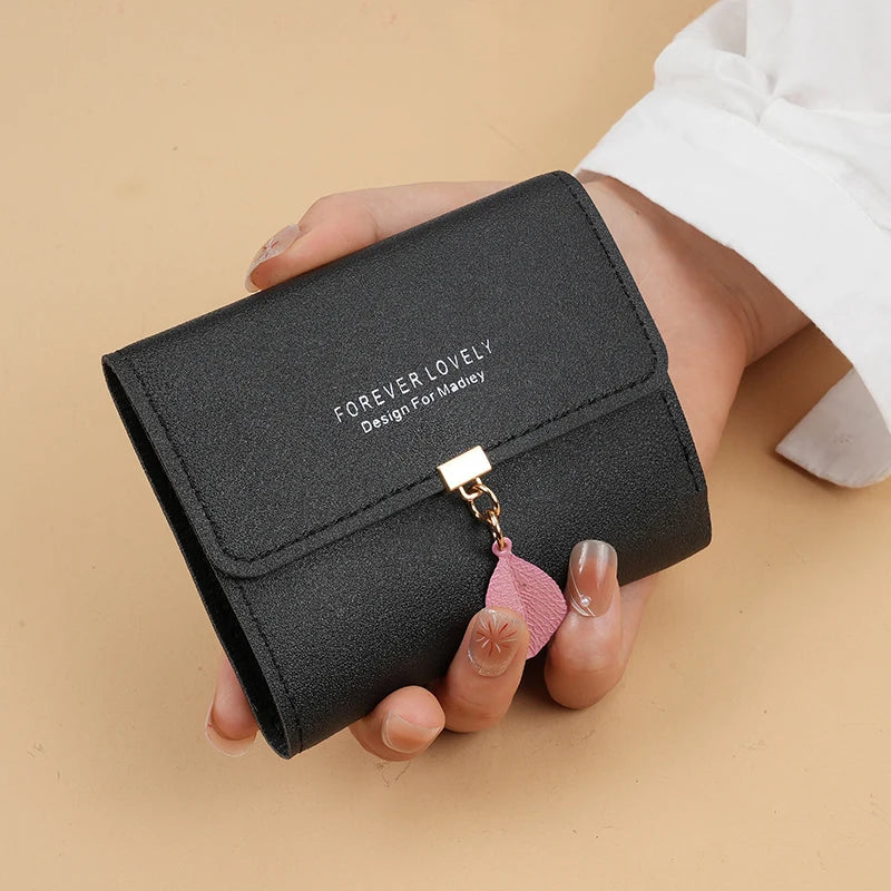 Billetera Trifold para Mujer con Monedero y Tarjetero Minimalista
