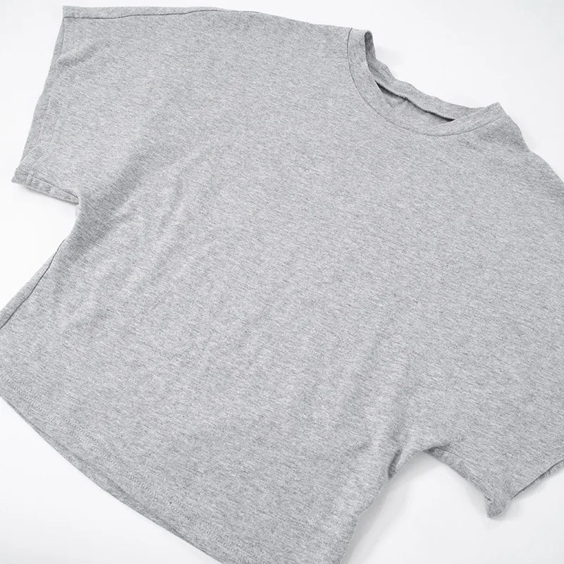 Remera Cropped Corset Cuello Redondo Mujer