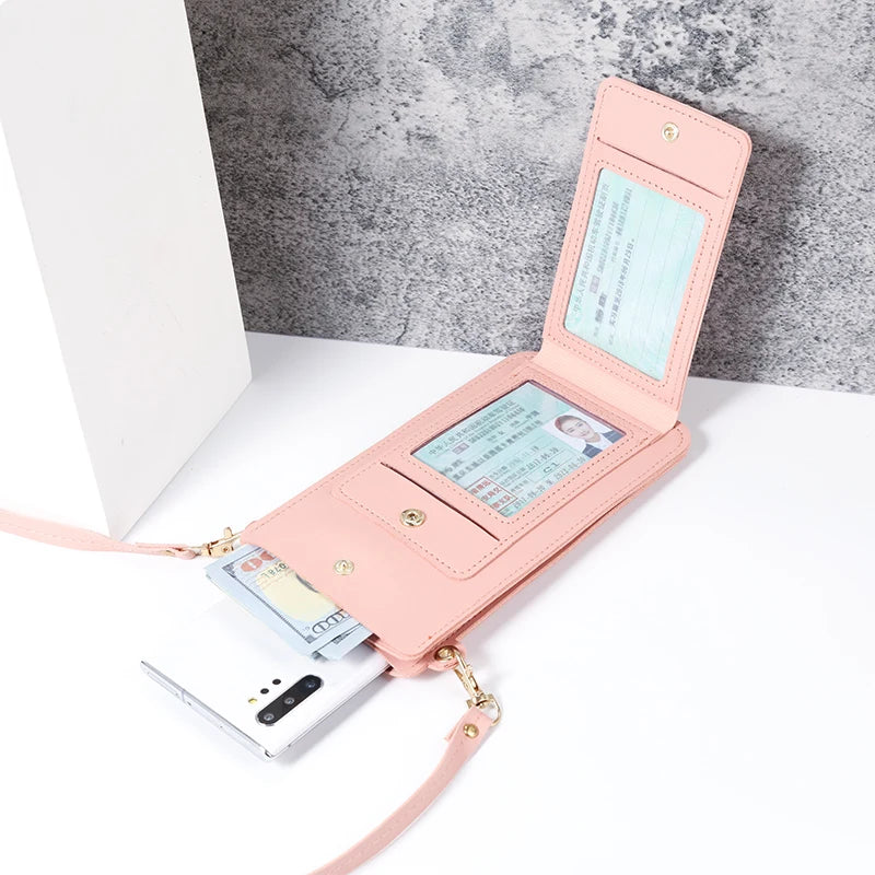 Bandolera cruzada para mujer con tarjetero para celular