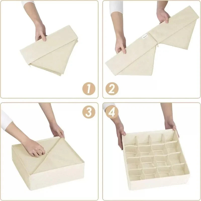 Organizador de Cajones Plegable para Ropa Interior, Medias y Corpiños