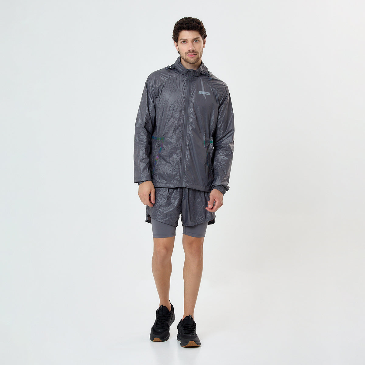 Short Running Topper 2 En 1 Crinkled Hombre